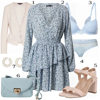 Outfit s Béžová Comma "Květinový Outfit"