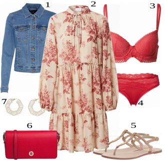 Outfit s Šaty Vila "Ležérní oblečení"