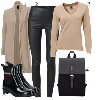 Outfit s Modrá Kozačka Tommy Hilfiger "Ležérní Outfit"