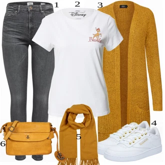 outfit mit Rumena Jopica Only "Priložnostna oblačila"