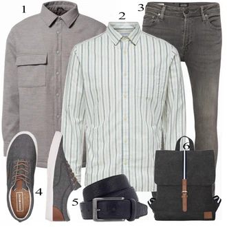 outfit mit Siva/Črna Superga Jack & Jones "Priložnostna oblačila"