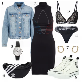 outfit mit Črna Obleka Adidas Originals "Priložnostna oblačila"