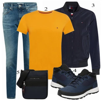 outfit mit Modra Športni nahrbtnik Tommy Hilfiger "Priložnostna oblačila"