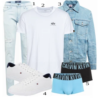 outfit mit Modra Denim Jakna Tommy Jeans "Priložnostna oblačila"