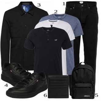outfit mit Črna Superga Reebok Classic "Priložnostna oblačila"