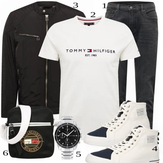 outfit mit Bela/Siva Srajca Tommy Hilfiger "Priložnostna oblačila"