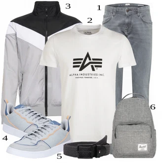outfit mit Siva Casual Majica Alpha Industries "Priložnostna oblačila"