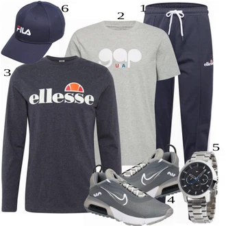 outfit mit Modra Ellesse, Črna Ellesse "Priložnostna oblačila"