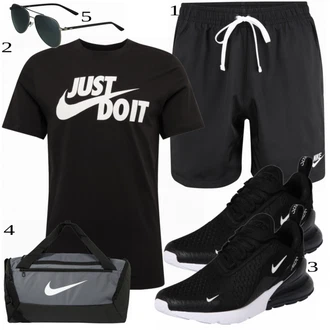 outfit mit Črna/Siva Torba Nike "Priložnostna oblačila"