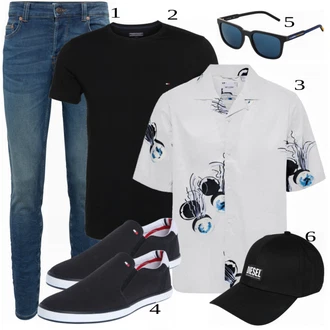 outfit mit Črna Superga Tommy Hilfiger "Priložnostna oblačila"
