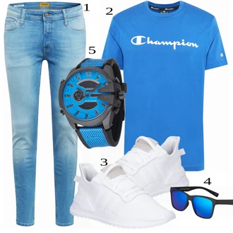 outfit mit Siva Hlače Jack & Jones "Priložnostna oblačila"
