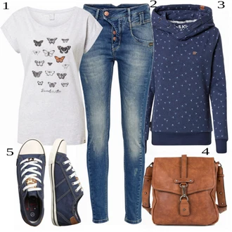 Zvířecí potisk Outfit s Šedá Těhotenské tričko/Tričko s nápisem/Fancy tričko/Košilový top/Vtipné tričko/Neformální tričko/Tričko na spaní Iriedaily "Praktický vzhled"