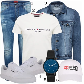outfit mit Turkizna Denim Jakna "Priložnostna oblačila"