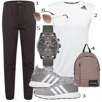 outfit mit Bela Casual Majica Adidas Performance "Priložnostna oblačila"