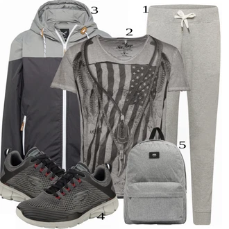 outfit mit Črna Superga Skechers "Priložnostna oblačila"