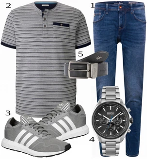 outfit mit Siva/Črna Lacoste "Priložnostna oblačila"