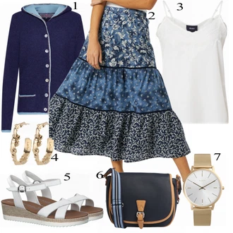 Outfit s Šedá Hodinky Pilgrim "Jarní Outfit"