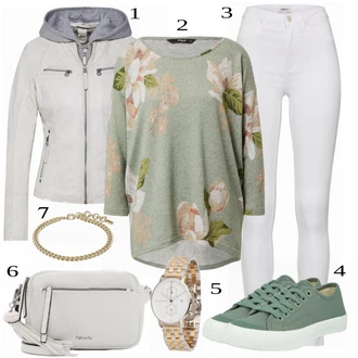 Outfit s Zelená Teniska Superdry "Jarní Outfit"