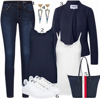 outfit mit Črna Top Priložnostni Vrh VERO MODA "Tvoj cool outfit"