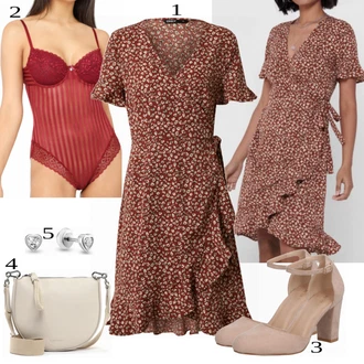 outfit mit Rdeča/Rjava Obleka Only "Tvoja elegantna Obleka"