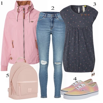 Outfit s Šedá Teniska Vans "Pro volný čas"