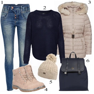 Outfit s Modrá/Bílá Kožené Boty/Push up Džín/Džíny s Nízkým Sedem/Slim Fit Džíny/Kožená Pánská Bund/Džín s Nízkým Pasem Gang "Gang Marge Jeans"