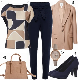 Outfit s Šedá Halenka & Tunika Opus "Business vzhled"