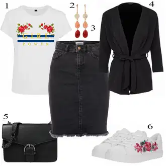 S páskem Outfit s Černá/Tmavě modrá/Tmavě šedá Kožená bunda pro muže/Oversize Sako/Blůzové Sako/Pletený Sako/Blejzrové Bund/Dlouhý Sako/Elegantní Sako/Kožená bunda/Boyfriend Sako/Kožená Pánská Bund/Krátké Sako/Teplákový blejzr Sisters Point "Dívčí Síla"