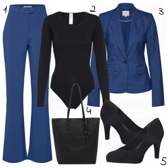 Outfit s Černá/Tmavě modrá Jednoduchý top/Košile s dlouhým rukávem/Dlouhý top/Dlouhá košile/Top Na Party/Sportovní top/Roláková Košile Skiny "Hádat"