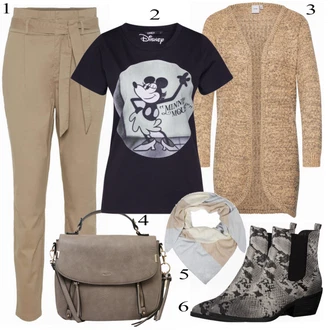 Outfit s Šedá Kozačka S.Oliver "HEINE BLOUSE"