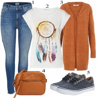 Outfit s Šedá Teniska Mustang "Hailys Košile"