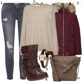 Outfit s Kozačka Mustang "HalfRed"