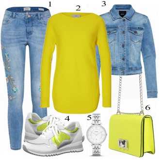 Outfit s Šedá Teniska MARCO TOZZI "Heine Svetr"