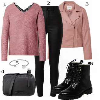 Outfit sa Bež Kožna Jakna JdY "Jesen Outfit"