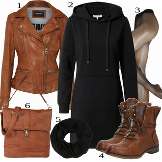 Jesenske Outfiti mit Črna Obleka About You "1"