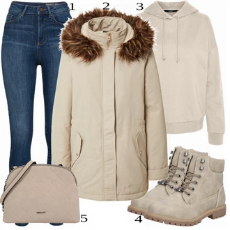 outfit mit Bež Škorenj Tom Tailor "Oblačila za vsakdan v jeseni"