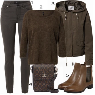 outfit mit Rdeča Čevlj Škorenj Caprice "1"