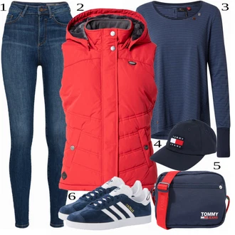 Outfit sa Crna Šešir Tommy Hilfiger "Tvoj otmjeni outfit"