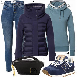 Outfit s Černá Teniska New Balance "Praktický vzhled"