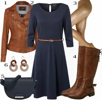 Outfity na podzim s Černá Šaty Móda Pro Plnoštíhlou/Košilové šaty/Šaty s Páskem/Šaty s výstřihem VERO MODA "Podzimní Vzhled"