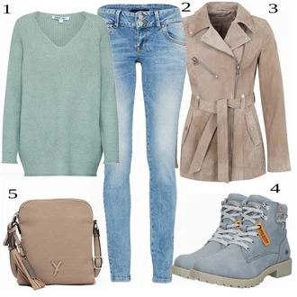 Outfit sa Siva Čizmica Dockers by Gerli "Jesenski Look"