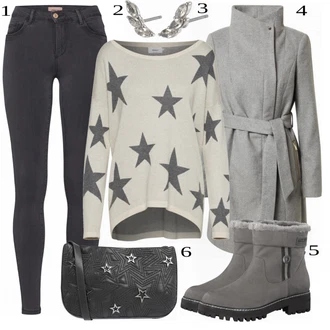 Outfit s Šedá/Tmavě zelená/Khaki/Světle šedá/Černá/Hnědá Potisknout Svetr/Svetr z Jemné Pleteniny/Kašmírový Svetr/Basic Svetr/Svetr Niki/Svetr na kojení/Svetr Carmen/Svetr s Kulatým Výstřihem/Třpytivý Svetr/Jednoduchý Svetr Only "Podzimní Vzhled"