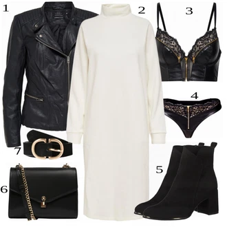 outfit mit Črna Usnjena Jakna Only "1"