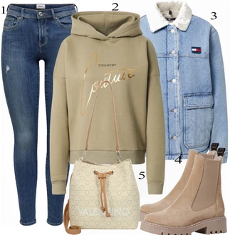 Outfit sa Zeleno Čizmica Tamaris "Savršeno za jesen"
