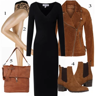 Outfit sa Crvena Kožna Jakna Freaky Nation "Tvoj otmjeni outfit"