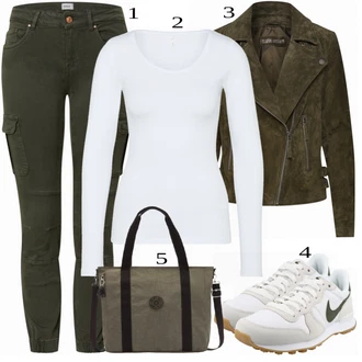 Outfit sa Crna Kožna Jakna Freaky Nation "Tvoj otmjeni outfit"