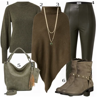 Dlouhé / Maxi Outfit s Šaty s výstřihem/Dlouhé Šaty/Svetrové Šaty/Šaty s dlouhým rukávem/Pletený Oděv/Dlouhá tylová sukně/Dlouhý Zimní Kabát Only "Podzimní Look"