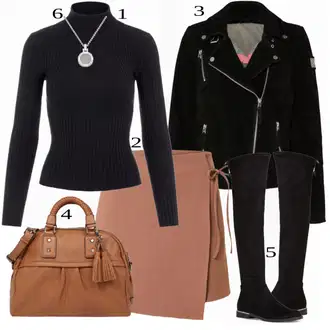 Outfit sa Smeđa/Pink Suknja Guido Maria Kretschmer Collection "Tvoj otmjeni outfit"