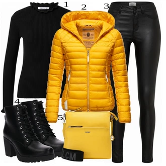 Outfit sa Žuta Traper Jakna Navahoo "Tvoj otmjeni outfit"