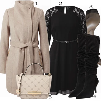 outfit mit Črna Škorenj Steve Madden "Jesensko večerno oblačilo"